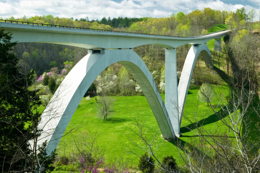 The Natchez Trace Parkway Bridge in Tennessee