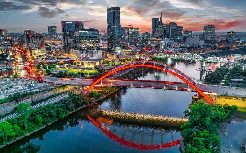 Nashville City at night