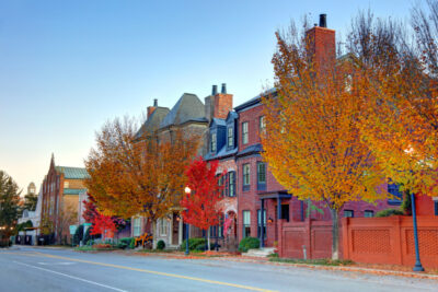 autumn street view